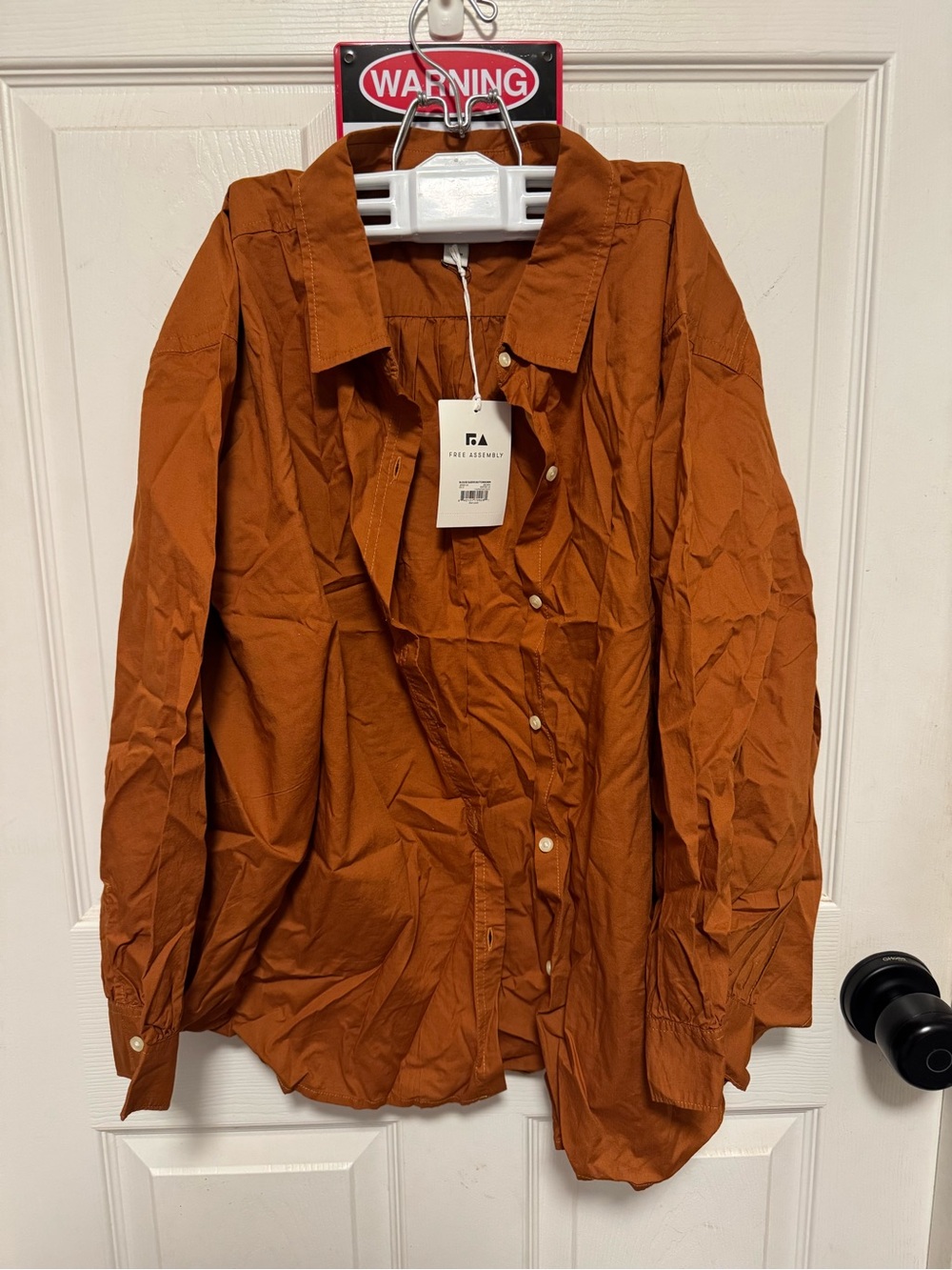 Women's Rust Button-Down Shirt
